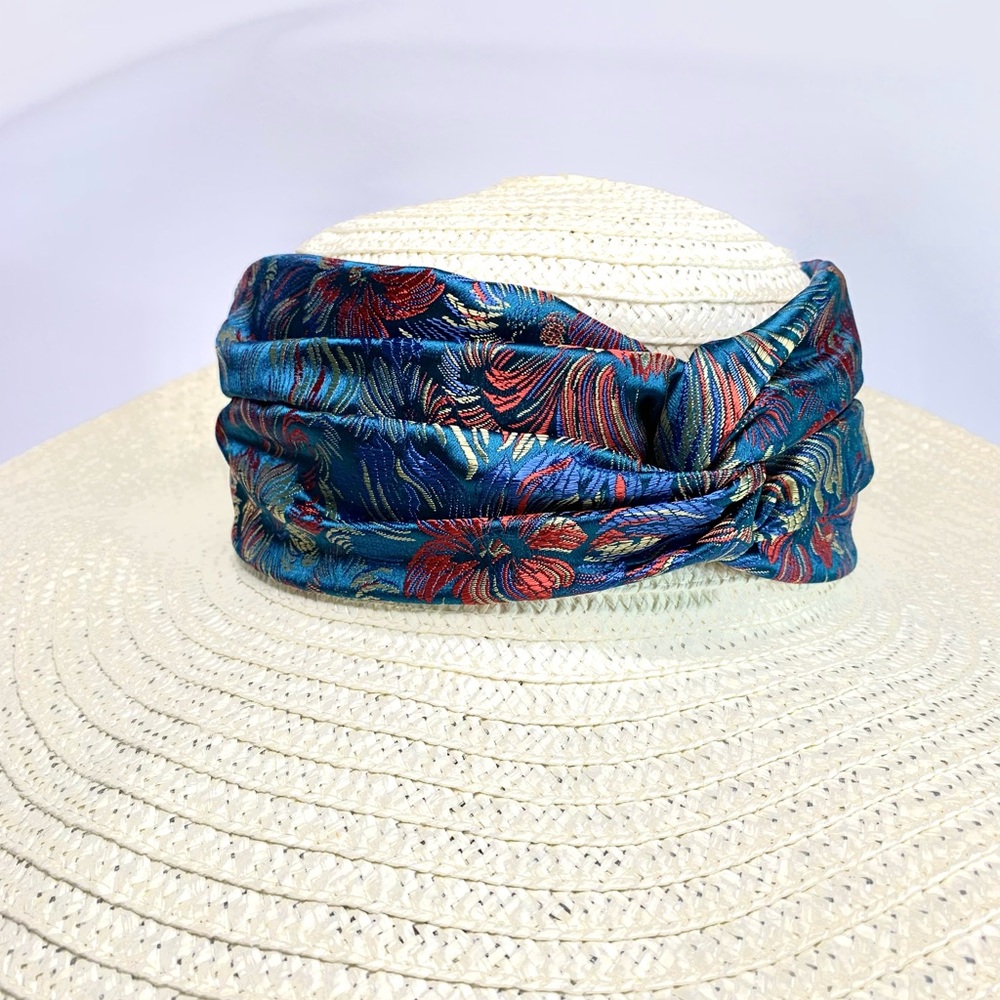 Headband handmade from luxury jacquard fabric fully lined with elastic - Picture 8 of 10